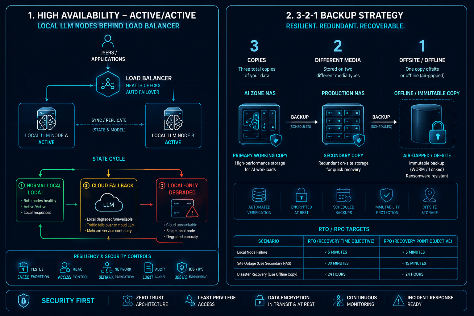 Figure 7 — High availability + 3-2-1 backup