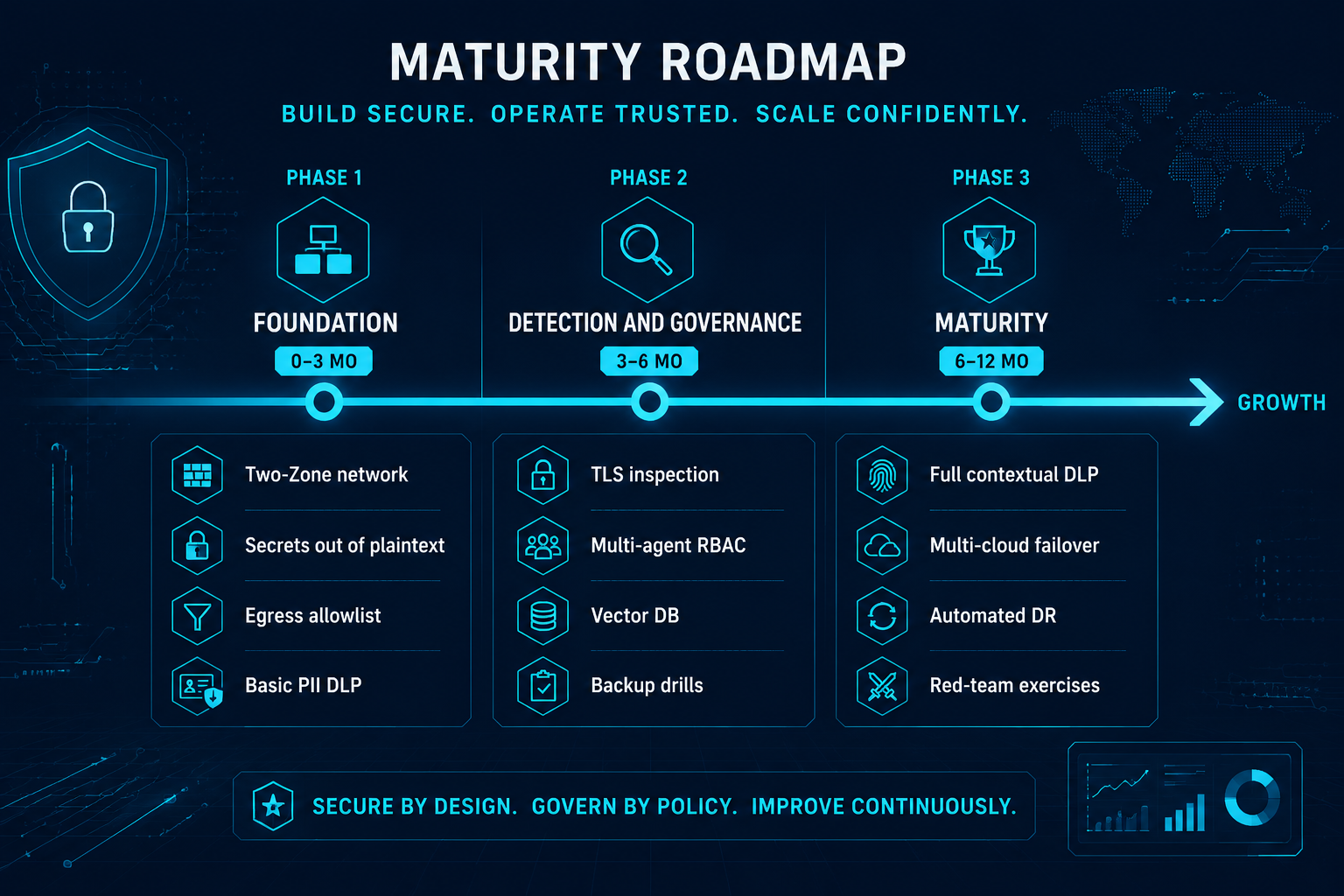 Figure 9 — Adoption maturity roadmap (0–12 months)